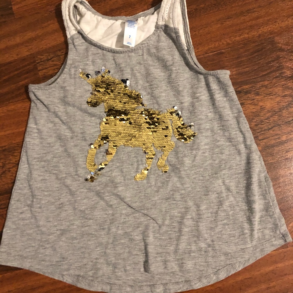Gray Unicorn Tank